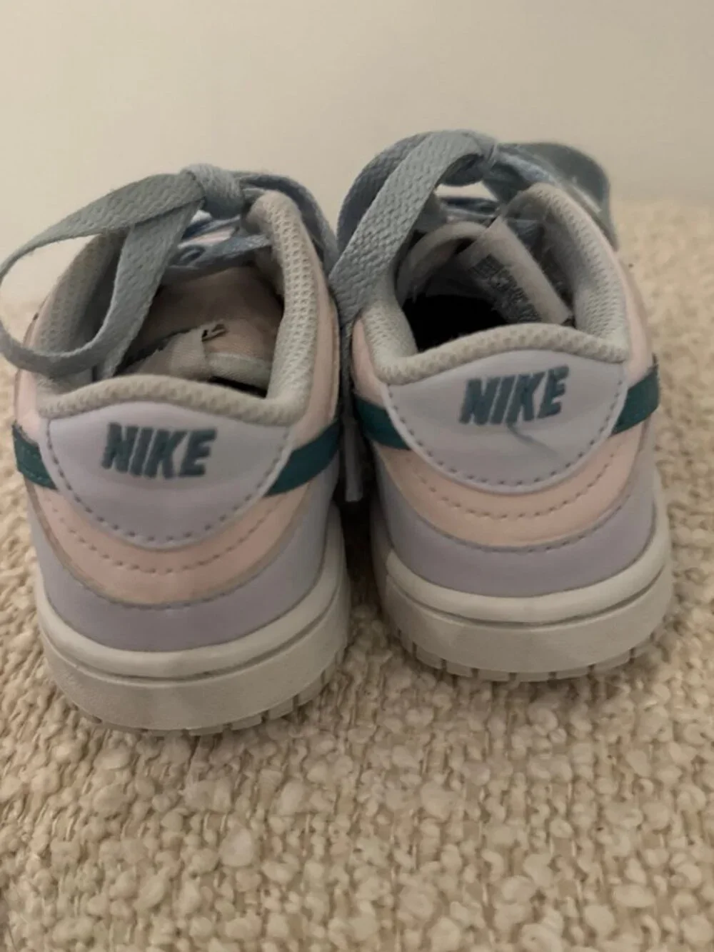 Nike Dunk Low Girls Blue Sneakers Size 8C